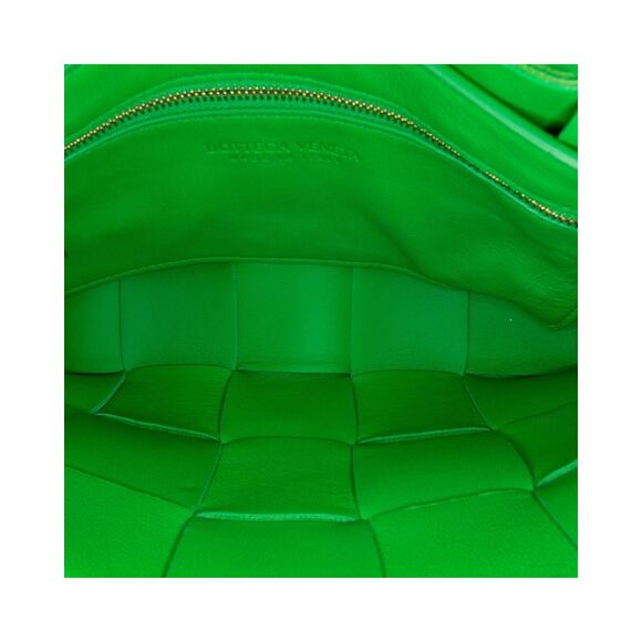 Pre Loved Bottega Veneta Intrecciato Cassette Shoulder Bag Women Green Crossbody - Picture 5 of 8